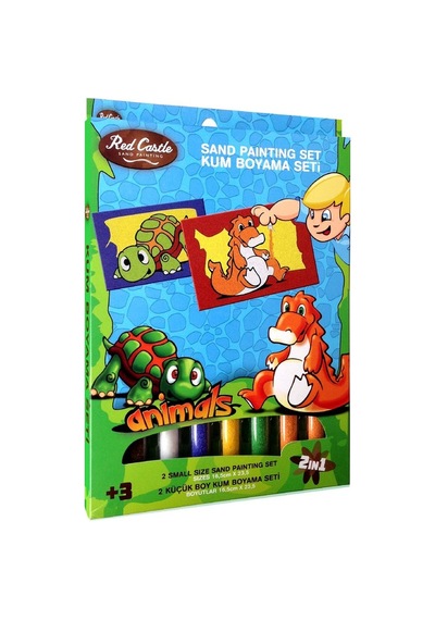 Eğitici Ve Eğlenceli Kum Boyama Seti-red Castle Kaplumbağa & Timsah Ds-206