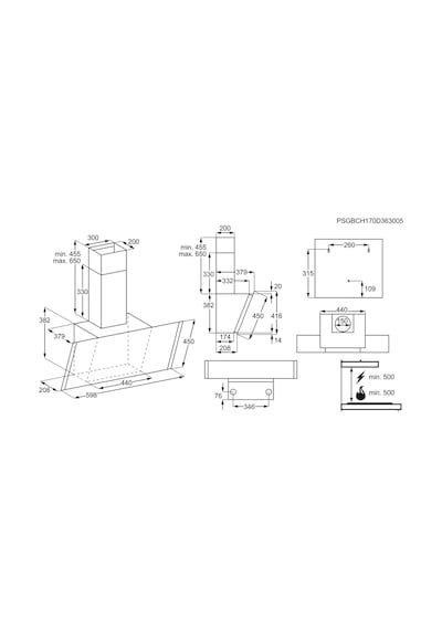 Electrolux EFV60657OK ExtractionTech Duvar Tipi 60 CM Davlumbaz