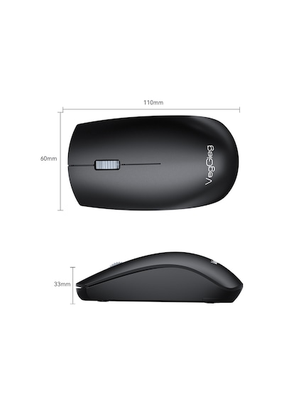 Veggieg G700 Kablosuz Mouse 2.4ghz Nano Usb Alıcı 3 Tuşlu Pilli Optik Mouse G700