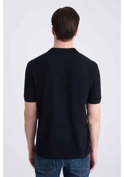 D's Damat Ds Damat Regular Fit Lacivert Pike Dokulu %100 Pamuklu T-shirt 4hc14tv02002m 101