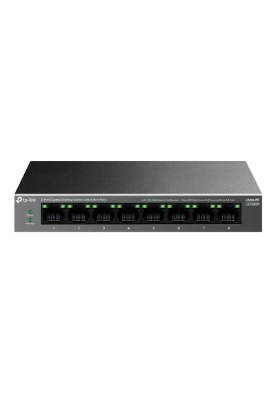 Tp-Link LS108GP 10-100-1000 Mbps 8 Port Poe+ Metal Kasa Switch