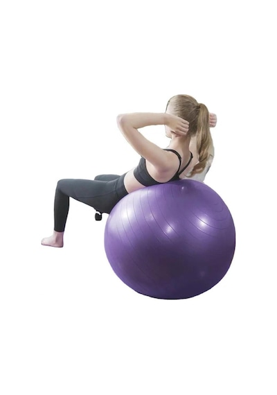 Clifton Pilates Topu Büyük Boy 65 CM Mor + Pompa