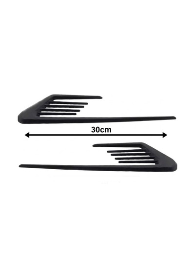 Çamurluk Üstü Ventil Çizgili 30cm 2 Parça Siyah