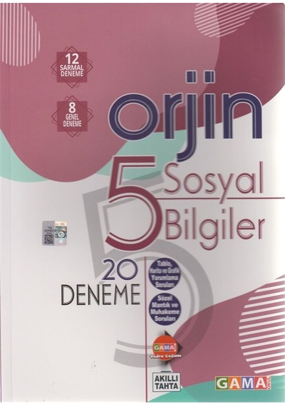Gama Okul Yayınları 5. Sınıf Sosyal Bilgiler Orjin 20 Deneme
