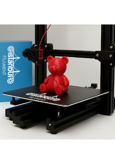 İstanbul Filament 3d Baskı Pla Filament Kırmızı Renk 1 Kg Ø 1,75mm 0,05 Mm Bambu Lab Uyumlu 1.75mm