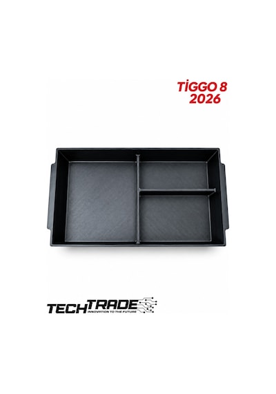 Chery Tiggo 8 2026 Kolçak Organizer-3 Bölmeli Siyah