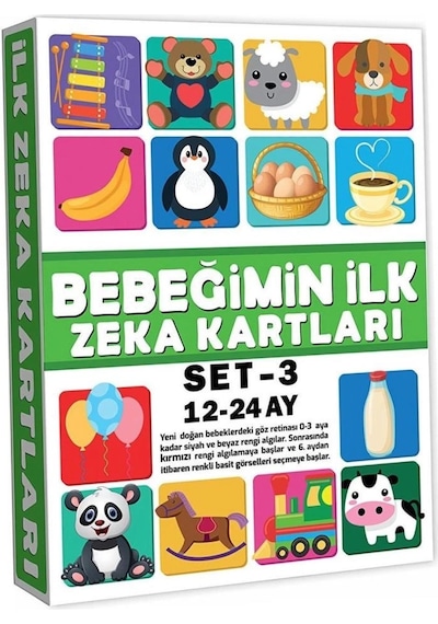 Mey İthalat 2212 Eğitici Kartlar 12-24 Ay Zeka Kartları -dıytoys