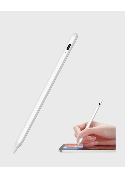 Typec Şarjlı Dokunmatik Kalem İpad, İphone Ve Android Uyumlu, Sessiz Çalışan