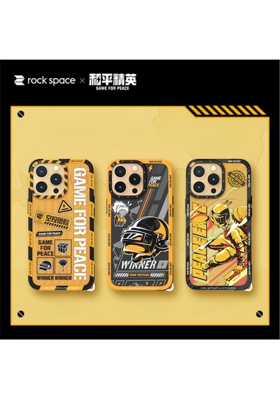 Rock Space Apple Uyumlu iPhone 13 Pro Peace Elite Serisi Kılıf Siyah Pubg Siyah