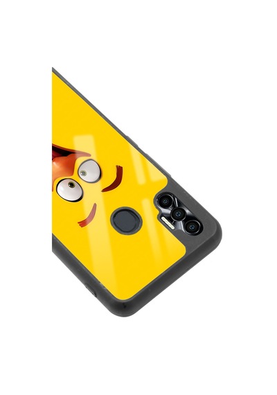 Tecno Spark 7 Pro Yellow Tasarımlı Glossy Telefon Kılıfı Çok Renkli