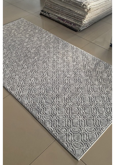 Lüle Halı Kaymaz Taban Halı Yolluk Embos,gri Emb525