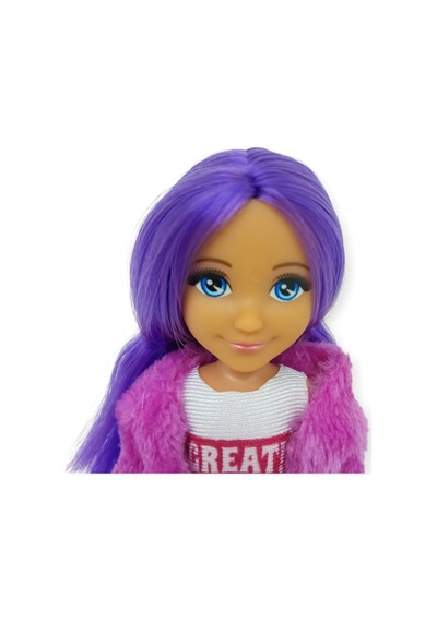 Ankiki Moda İkonu Bebek Figür 13 Cm - Mor Saçlı "great" Stil