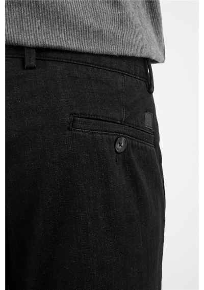 İmza Siyah Yan Cep Casual Comfort Fit Pamuklu Chino Pantolon 1003255171 Siyah