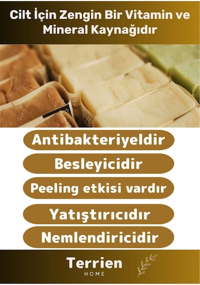 Home Serisi El Yapımı Doğal Bitkisel 2 Adet Temizleyici Parlak Ciltler Nemlendirici Eşek Sütü Sabunu Karışık