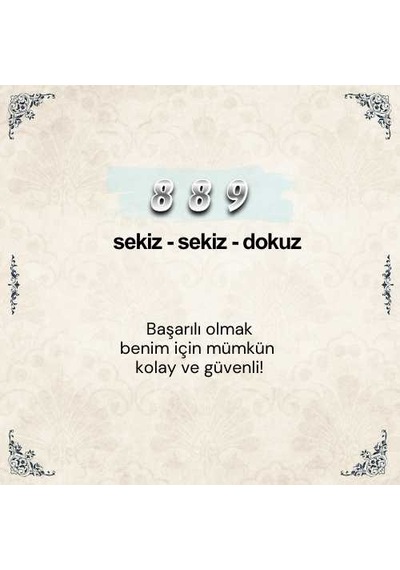 889 Başarı Sayı Sekans Anahtarlık M2