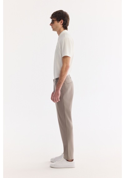 Avva Erkek Vizon Yanı Lastikli Kırışmaz Teknik Kumaş Slim Fit Chino Pantolon A61y3077