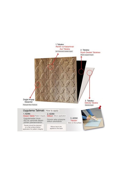 3 Boyutlu Duvar Paneli Kabartmalı Salon Desen Pvc 41x41 Cm/ 6 Adet /1 M² Antik