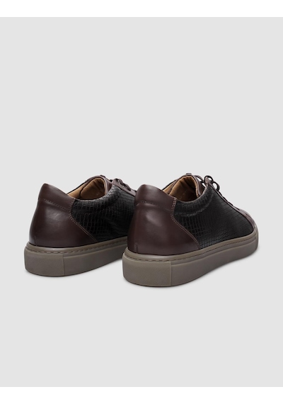 %100 Hakiki Deri Kahverengi Kare Desenli Bağcıklı Erkek Sneaker-kahverengi Kahverengi %100 Hakiki Deri Kahverengi Kare Desenli Bağcıklı Erkek Sneaker-kahverengi Kahverengi