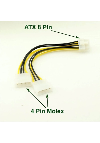 8 Pin Ekran Karti Power Güç Kablo Özel Üretim Bakir Isinma Yapmaz