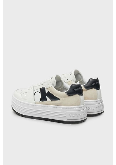 Calvin Klein Logolu Deri Kadın Sneaker Ayakkabı Yw0yw014820ld White-black Beyaz - Siyah Calvin Klein Logolu Deri Kadın Sneaker Ayakkabı Yw0yw014820ld White-black Beyaz - Siyah