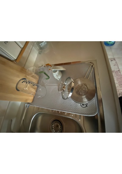 Kurutma Matı Polyester Bulaşık Kurutma Örtüsü 45x34cm Gri Belirtilmemiş Gri Diğer