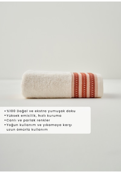 Bella Maison Premium Ege Pamuğu Yüz Havlusu Ekru 50x90 Cm Ekru