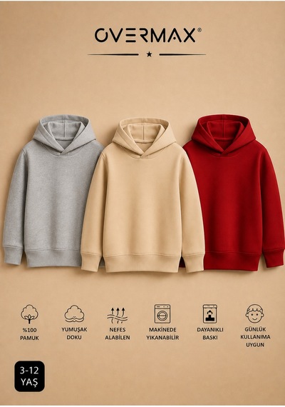 Overmax Çocuk 3'lü Sweatshirt Takımı 3-12 Yaş Gri-bej-kırmızı - 917542430 Gri-bej-kırmızı Overmax Çocuk 3'lü Sweatshirt Takımı 3-12 Yaş Gri-bej-kırmızı - 917542430 Gri-bej-kırmızı