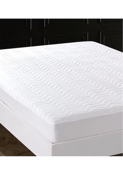 Madame Blue Kapitone Fitted Sıvı Geçirmez Yatak Koruyucu Alez 100x200 Beyaz