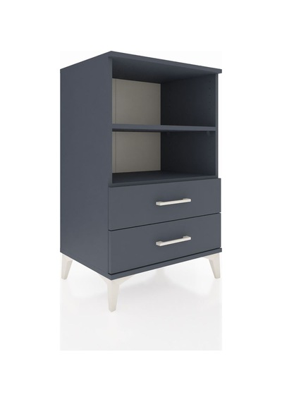 Hyperion Komodin 2 Raflı 2 Çekmeceli 60x44x96 Antrasit-antrasit Antrasit
