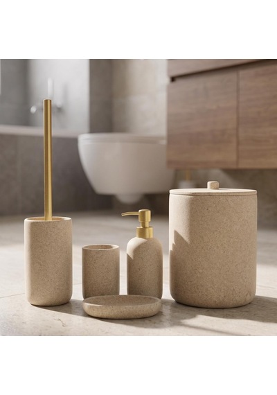 Acar Jhn-09344 Laduree Collection 5'li Banyo Set Bej