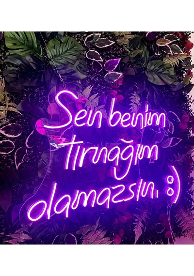 Sen Benim Tırnağım Olamazsın Kuaför Güzellik Merkezi Neon Tabela 60x42cm