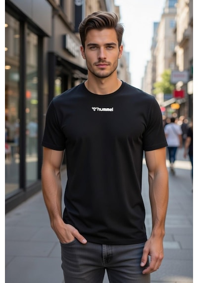 Hummel Mese 912030-2001 Siyah Erkek T-shirt Siyah