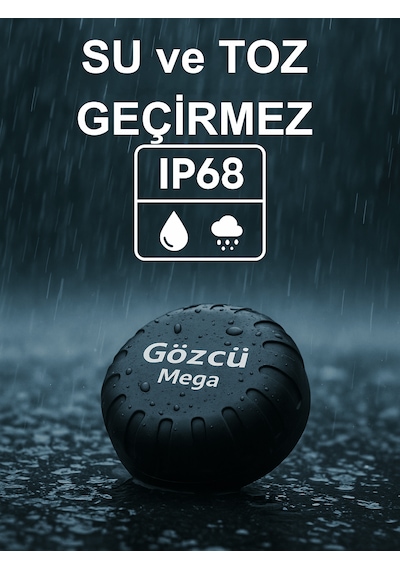 Gözcü Mobil Mega Takip Cihazı Ios Android Uyumlu Motor Araç Taşıt Gps Cihazı Su Geçirmez 5-10 Dakika Aralıklı