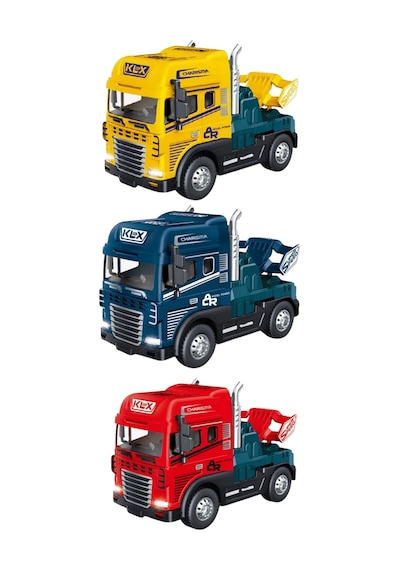 Sürtmeli Die-cast Çekici Kamyon Oyuncağı - 15 Cm Işıklı Sesli Çocuk Model Araba