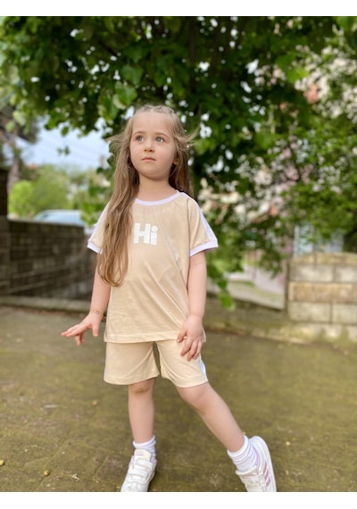 Hi Baskılı Oversize Sütlü Kahve