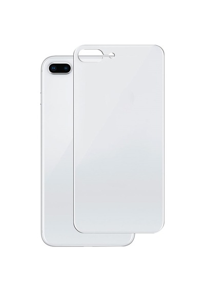 Bufalo Apple Uyumlu   iPhone 7 Plus / 8 Plus Kavisli 4D ARKA Gövde Cam Koruyucu Beyaz