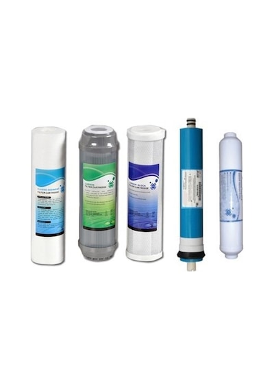 Aquabir Açık Kasa 5 Filtreli Çift Karbon Filtreli Pompasız Su Arıtma Cihazı + Lüks Musluklu
