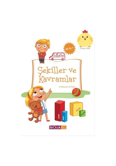 Şekiller ve Kavramlar Etkinlik Kitabı - 48 Ay - Elif Alkan - Bir Ocak Yayınları