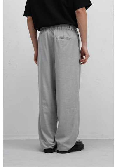 Vamos Baggy Fit Kumaş Pantolon 30-795-1 Gri