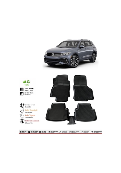 Volkswagen Tiguan 2018 Model 4d Ekstra Havuzlu Paspas