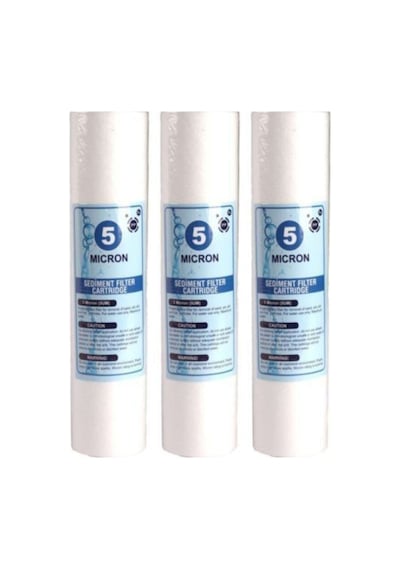 5 Mikron Sediment Spun Filtre (toz,tortu Filtre) 3 Adet 5mkr-3ad