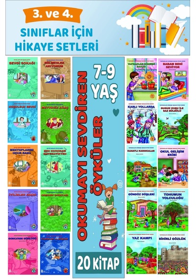 3.ve 4.sınıflar İçin Okuma Alışkanlığı Kazandıran Mükemmel 20 Li Hikaye Seti 5