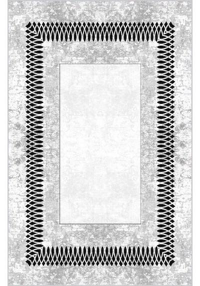 Rovigo Home Dijital Baskı Yıkanabilir Kaymaz Taban Salon Halısı Rvg1863-sm90 Gri