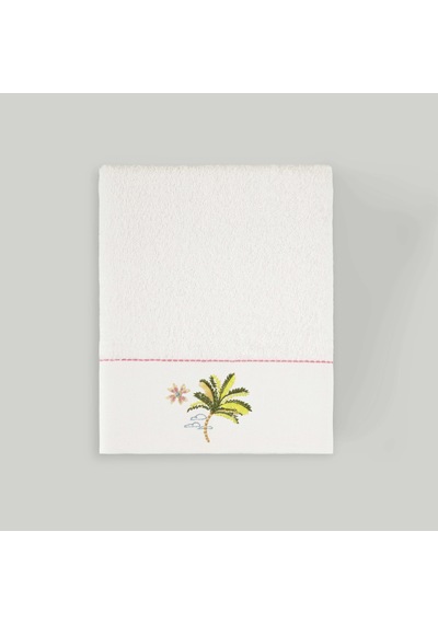 Linens Tropical Pamuk 50x85 Cm Yüz Havlusu Beyaz 450 G/m²