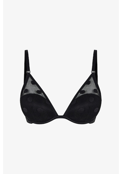 Penti Siyah Dot Mesh Push Up Destekli Sütyen