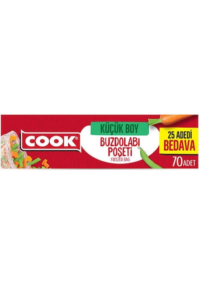 Cook Buzdolabı Poşeti Ekonomik Küçük Boy 70 Adet
