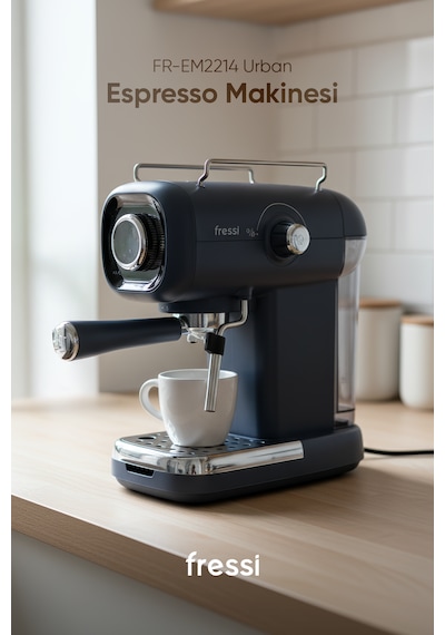 Fressi FR-EM2214 2000 W Espresso Latte Cappuccino Süt Köpürtücülü Kahve Makinesi