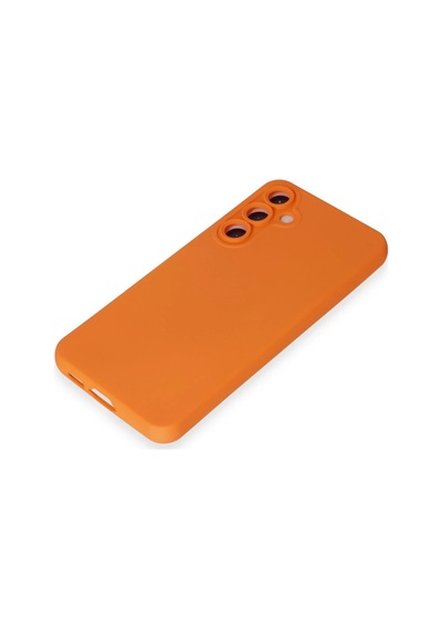 Newface - 530 - Samsung Galaxy Uyumlu S23 Fe Kılıf Nano İçi Kadife Silikon - Csmo-tex - - Turuncu
