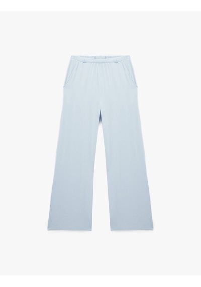 Koton Beli Lastikli Cepli Viskon Pijama Altı Mavi 6slk40029mk
