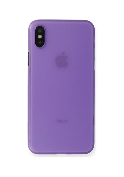 Newface - 569 - İphone Xs Max Kılıf Pp Ultra İnce Kapak - Kmrsfres - - Mor
